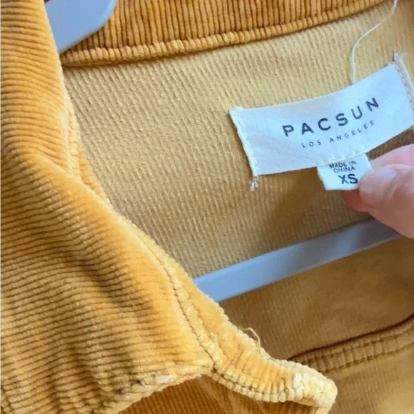 Pacsun Women's Mustard Corduroy  Button Up Jacket XS - Picture 6 of 6